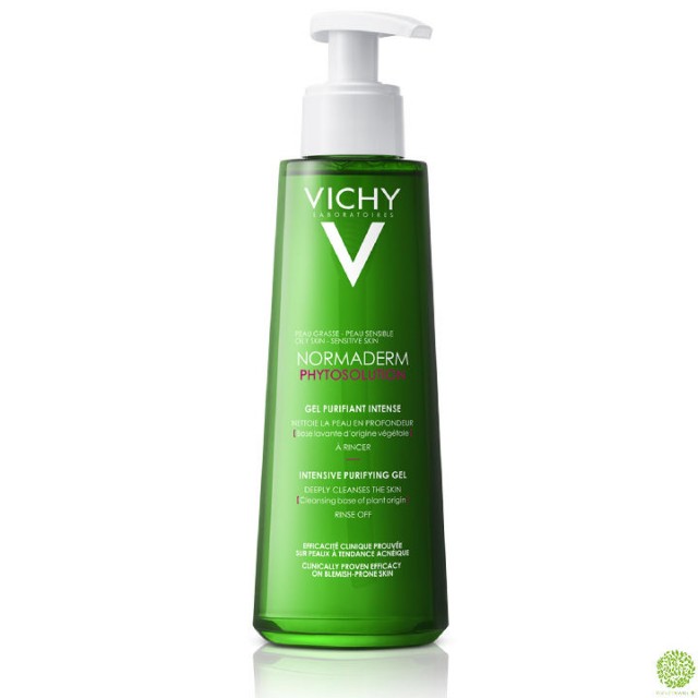 VICHY NORMADERM PHYTOSOLUTION GEL FOR DEEP CLEANSING OF OILY AND ACNE TREATED SKIN